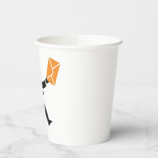 Running Postman Delivering Mail Postal Worker 紙コップ (左)