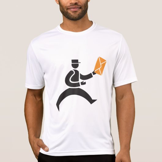 Running Postman Delivering Mail Postal Worker Tシャツ (正面)
