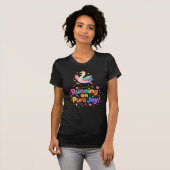 Running Pure Joy Colorful Kawaii Typography Tシャツ (正面フル)