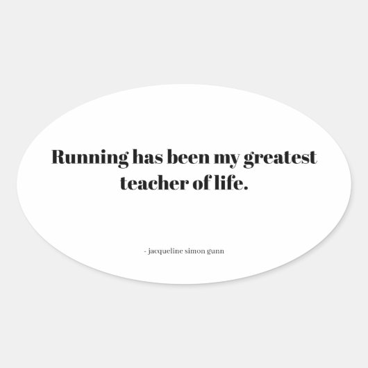 Running quote 楕円形シール (正面)