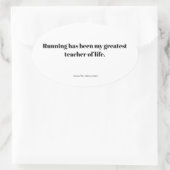 Running quote 楕円形シール (バッグ)