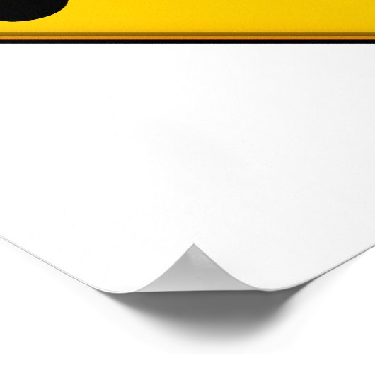 Running Rabbit Crossing Sign ポスター (角)