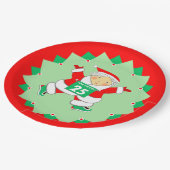 Running Runner Christmas Holiday ペーパープレート (アングル)