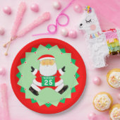 Running Runner Christmas Holiday ペーパープレート (パーティー)