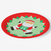 Running Runner Christmas Holiday ペーパープレート (アングル)
