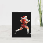 Running Santa Christmas Graphic Runner Run Maratho カード (正面)