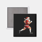 Running Santa Christmas Graphic Runner Run Maratho マグネット (正面/裏面)