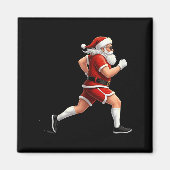 Running Santa Christmas Graphic Runner Run Maratho マグネット (正面)
