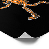 Running Skeleton Runners Funny Halloween Sport ポスター (角)