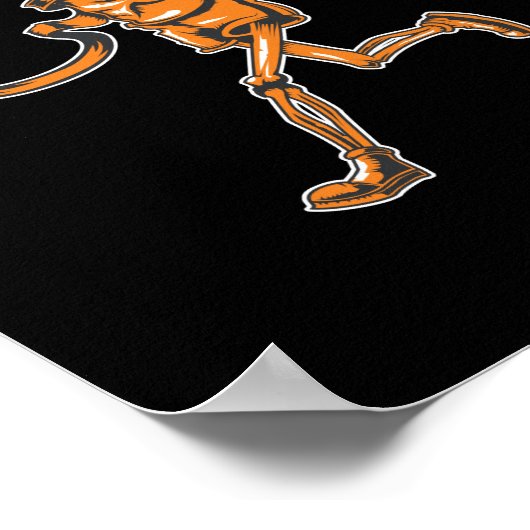 Running Skeleton Runners Funny Halloween Sport ポスター (角)