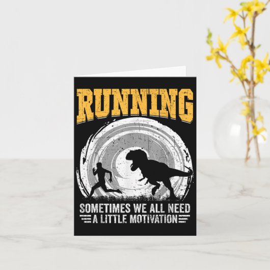 Running Sometimes We All Need A Little Motivation  カード (黄色い花)