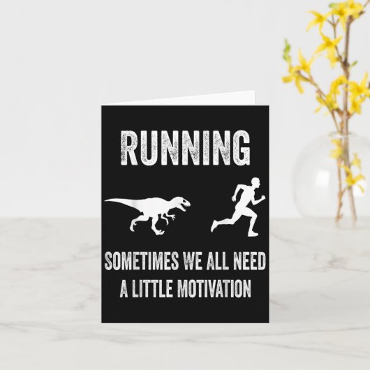 Running Sometimes We All Need A Little Motivation  カード (黄色い花)