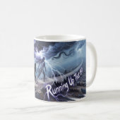 Running Up That Hill — 嵐と稲妻の衝動 M コーヒーマグカップ (正面右)