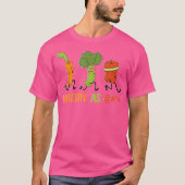 Running Vegetables Carrot Broccoli Pepper Runner Tシャツ (正面)