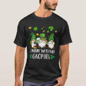 Running With My Gnomies St Patrick Day Shamrock Gn Tシャツ (正面)