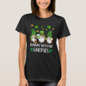 Running With My Gnomies St Patrick Day Shamrock Gn Tシャツ (正面)
