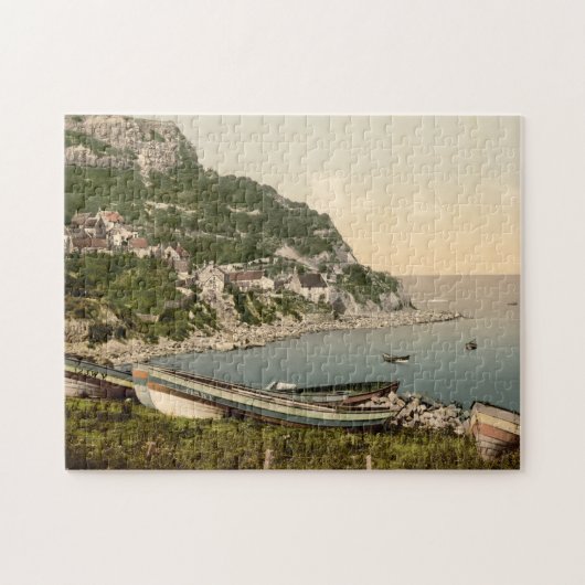 Runswick湾II、Whitby、ヨークシャ、イギリス ジグソーパズル (横)