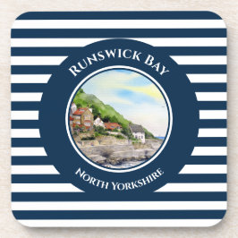 Runswick Bay North Yorkshire，イングランドの水彩画 コースター