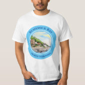 Runswick Bay North Yorkshire，イングランドの水彩画 Tシャツ (正面)