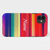 Runway Rainbowのパーソナライズされた名前またはイニシャル Case-Mate iPhoneケース (裏面(横))