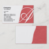 Rupt – 赤遠くにい粗い紙テクスチャ 名刺 (正面/裏面)