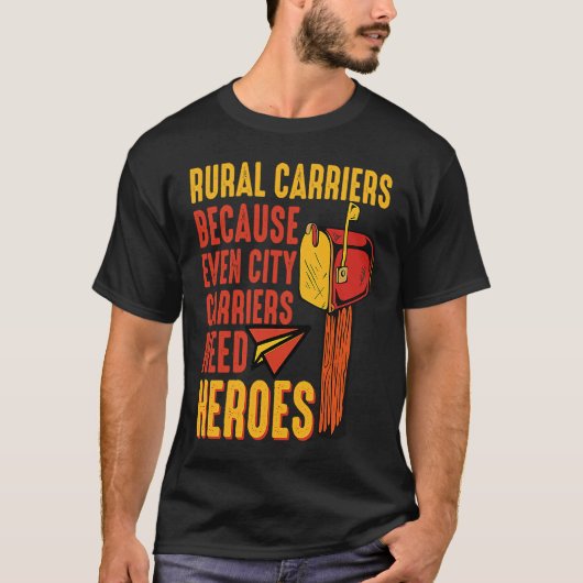 Rural Carriers Mail Delivery Mailman Postman Posta Tシャツ (正面)