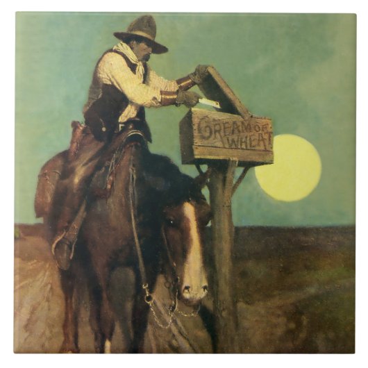 “Rural Delivery” Western Art by NC Wyeth タイル (正面)