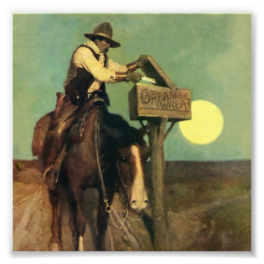“Rural Delivery” Western Art by NC Wyeth フォトプリント (正面)