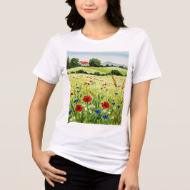 Rural landscape トライブレンドTシャツ