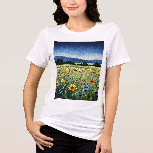 Rural landscape トライブレンドTシャツ (正面)