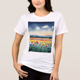Rural landscape トライブレンドTシャツ