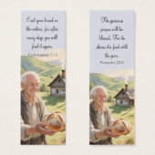 Rural landscape bookmark with motivating Bible (正面&裏面)