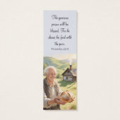 Rural landscape bookmark with motivating Bible (裏面)