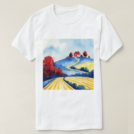 Rural landscape tシャツ (デザイン正面)