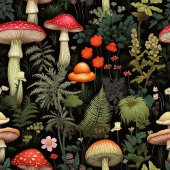 Rural Life Bath Towel Mushrooms in Warm Colors バスタオルセット