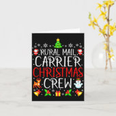 Rural Mail Carrier Christmas Crew Matching Xmas Ma カード (黄色い花)