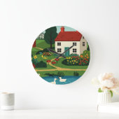 Rural town ラージ壁時計 (ホーム)