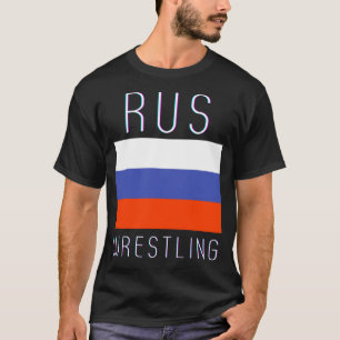 RUSフラグプライドロシアレスリングUSSRレスラーAthl Tシャツ