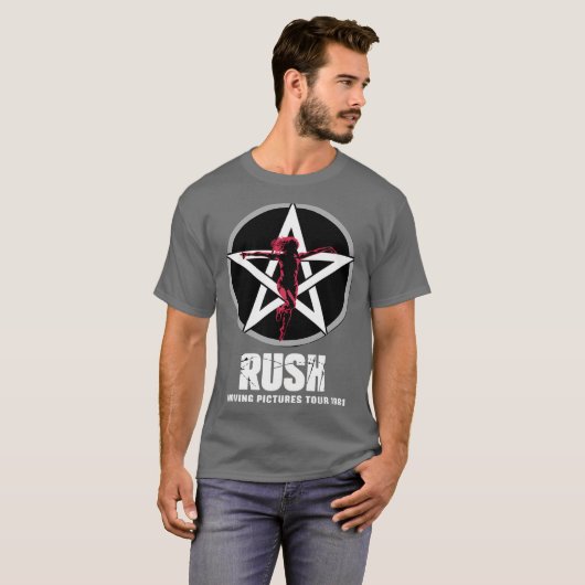 Rushs Rock 1981 Tour Tシャツ (正面フル)