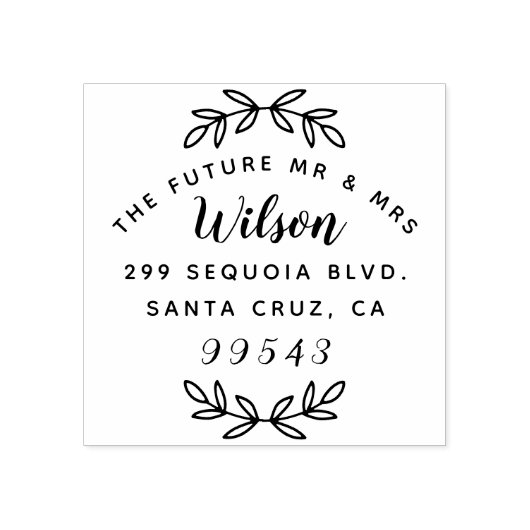 Rusic Script The Futureミセス・差出人住所 ラバースタンプ (インプリント)