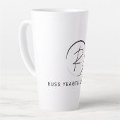 Russ Yeager Coaching シグネチャーロゴ カフェラテマグ (左アングル)