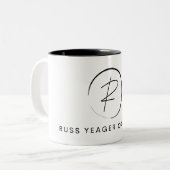 Russ Yeager Coaching シグネチャーロゴ ツートーンマグカップ (正面左)