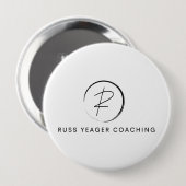 Russ Yeager Coaching シグネチャーロゴ 缶バッジ (正面&裏面)