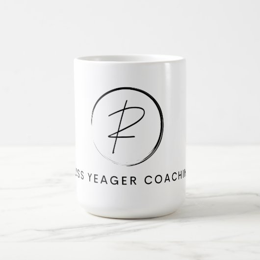 Russ Yeager Coaching Signature Logo コーヒーマグカップ (中央)