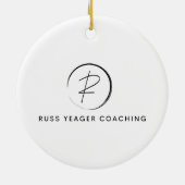 Russ Yeager Coaching Signature Logo セラミックオーナメント (裏面)
