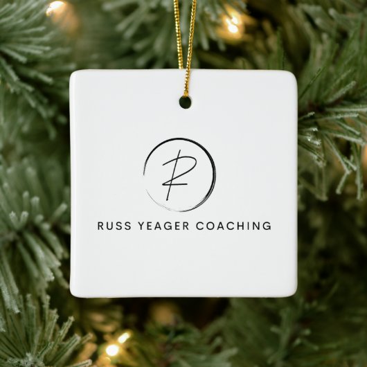 Russ Yeager Coaching Signature Logo セラミックオーナメント (ツリー)