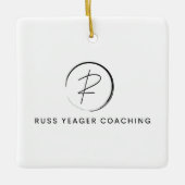 Russ Yeager Coaching Signature Logo セラミックオーナメント (正面)