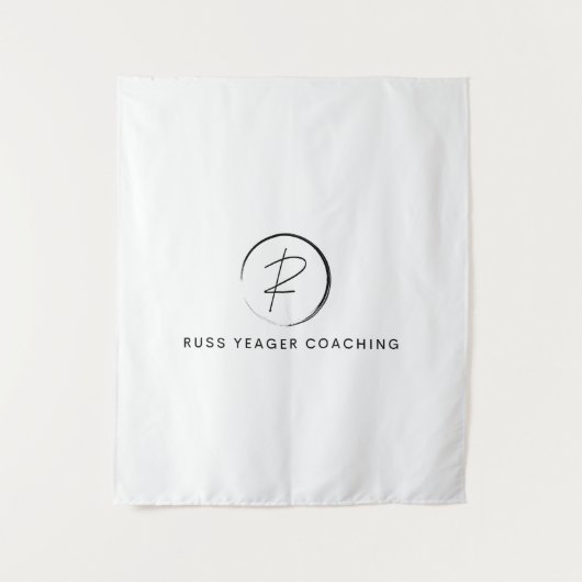 Russ Yeager Coaching Signature Logo タペストリー (正面)