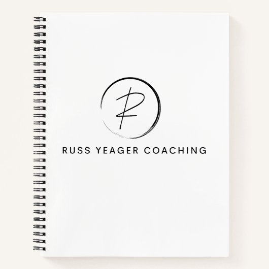Russ Yeager Coaching Signature Logo ノートブック (正面)