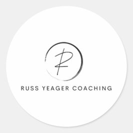 Russ Yeager Coaching Signature Logo ラウンドシール